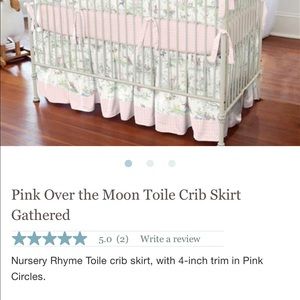 Carousel Designs Pink Over the Moon Crib Skirt
